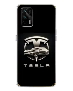Чохол для Realme GT 5G з картинкою «Tesla — срібне авто» Чохол для Realme GT 5G з картинкою «Tesla — срібне авто»