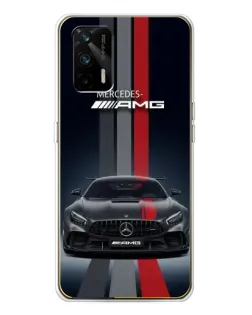 Чехол для Realme GT 5G с картинкой «Mercedes — белый карбон»