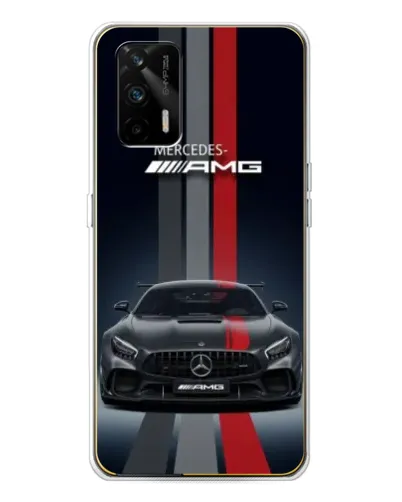Чехол для Realme GT 5G с картинкой «Mercedes — белый карбон»