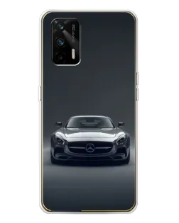 Чехол для Realme GT 5G с картинкой «Mercedes на черном»