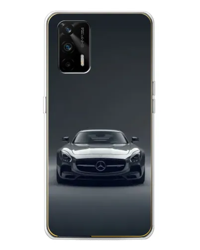 Чехол для Realme GT 5G с картинкой «Mercedes на черном»