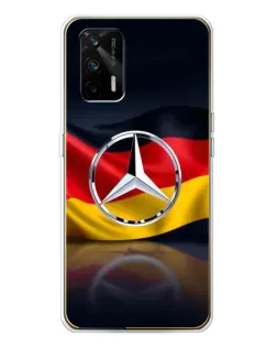 Чехол для Realme GT 5G с картинкой «Mercedes — флаг Германии»