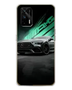 Чехол для Realme GT 5G с картинкой «Темный Mercedes AMG»