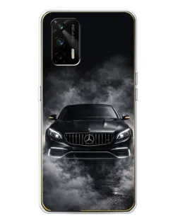 Чехол для Realme GT 5G с картинкой «Mercedes в дыму»