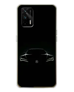 Чехол для Realme GT 5G с картинкой «Mercedes — силуэт авто» Чехол для Realme GT 5G с картинкой «Mercedes — силуэт авто»