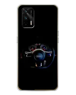 Чехол для Realme GT 5G с картинкой «Салон Audi — руль»