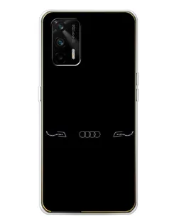 Чехол для Realme GT 5G с картинкой «Audi — световой подпись»