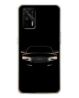 Чехол для Realme GT 5G с картинкой «Audi — ночной контур»