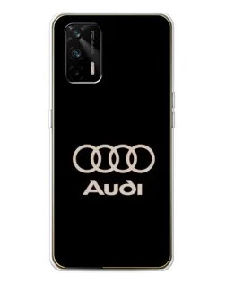 Чехол для Realme GT 5G с картинкой «Audi — золотой логотип»