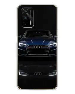 Чехол для Realme GT 5G с картинкой «Audi — ночное отражение»