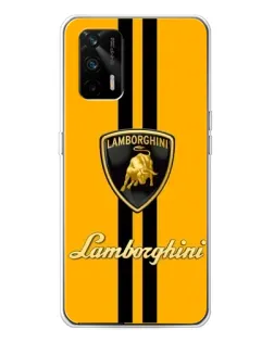 Чехол для Realme GT 5G с картинкой «Lamborghini Stripe желтый»