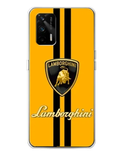 Чехол для Realme GT 5G с картинкой «Lamborghini Stripe желтый»