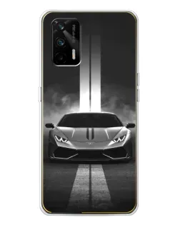 Чехол для Realme GT 5G с картинкой «Lamborghini симметрия дорог»