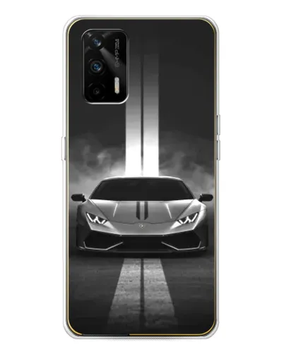 Чехол для Realme GT 5G с картинкой «Lamborghini симметрия дорог»
