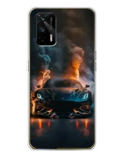Чехол для Realme GT 5G с картинкой «Lamborghini дымная эстетика»