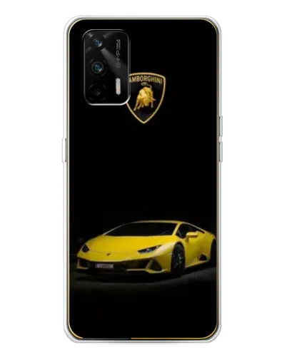 Чехол для Realme GT 5G с картинкой «Lamborghini желтый акцент»