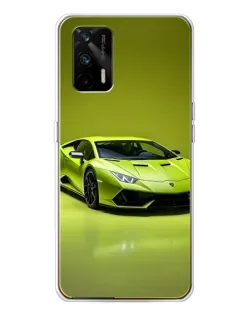 Чехол для Realme GT 5G с картинкой «Салатовый Lamborghini Huracan»