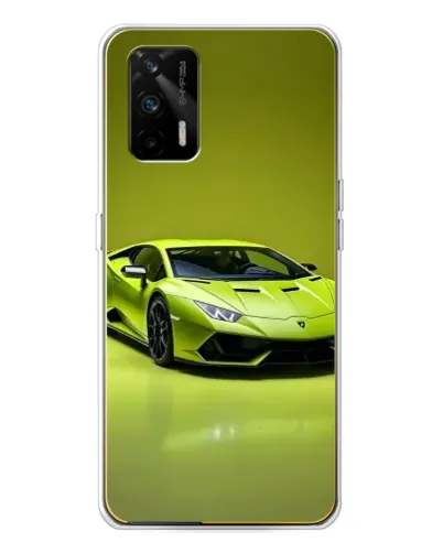 Чехол для Realme GT 5G с картинкой «Салатовый Lamborghini Huracan»