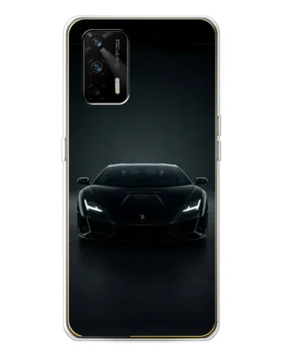Чехол для Realme GT 5G с картинкой «Черный Lamborghini Aventador»