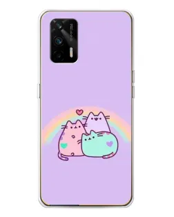 Чехол для Realme GT 5G с картинкой «Радужные Пушины»
