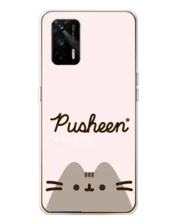 Чехол для Realme GT 5G с картинкой «Pusheen логотип»