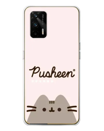 Чохол для Realme GT 5G з картинкою «Pusheen логотип» Чохол для Realme GT 5G з картинкою «Pusheen логотип»