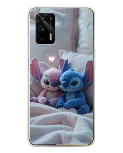 Чехол для Realme GT 5G с картинкой «Плюшевые Стич Ангел»
