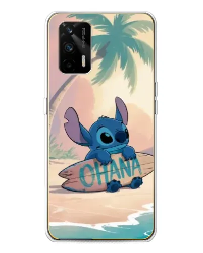 Чехол для Realme GT 5G с картинкой «Стич на серфе»