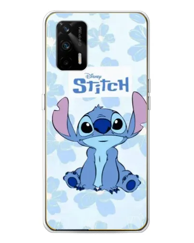 Чехол для Realme GT 5G с картинкой «Stitch среди цветов»