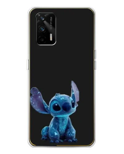 Чехол для Realme GT 5G с картинкой «Стич на черном»