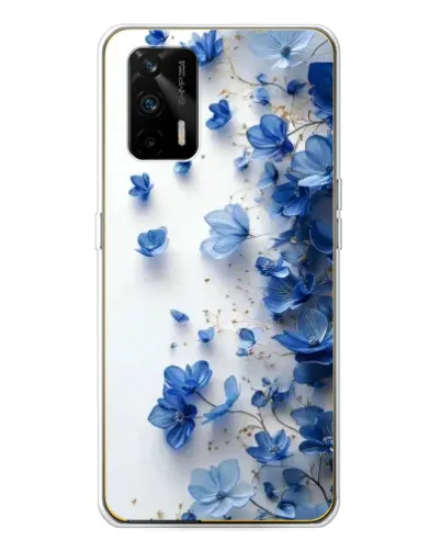 Чехол для Realme GT 5G с картинкой «Голубой цветочный каскад» Чехол для Realme GT 5G с картинкой «Голубой цветочный каскад»