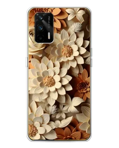 Чехол для Realme GT 5G с картинкой «Бежевый флористический декор» Чехол для Realme GT 5G с картинкой «Бежевый флористический декор»