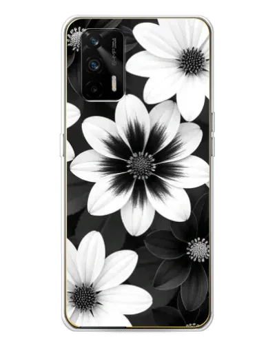 Чехол для Realme GT 5G с картинкой «Монохромные астры» Чехол для Realme GT 5G с картинкой «Монохромные астры»