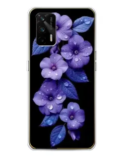 Чехол для Realme GT 5G с картинкой «Фиолетовые цветы с росою» Чехол для Realme GT 5G с картинкой «Фиолетовые цветы с росою»