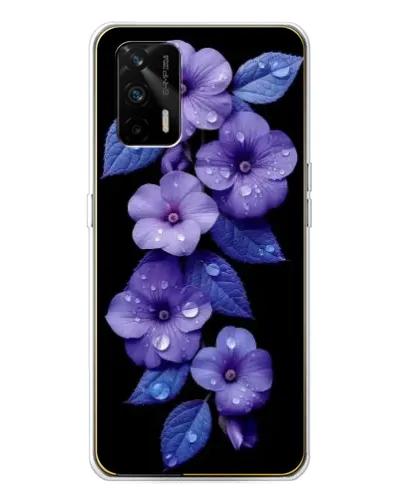 Чехол для Realme GT 5G с картинкой «Фиолетовые цветы с росою» Чехол для Realme GT 5G с картинкой «Фиолетовые цветы с росою»