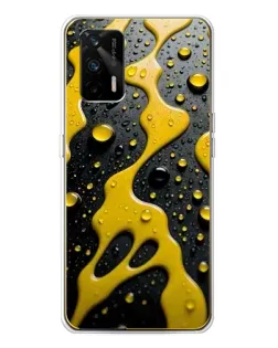 Чехол для Realme GT 5G с картинкой «Жидкое желтое золото»