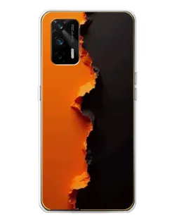 Чехол для Realme GT 5G с картинкой «Оранжевый разлом»