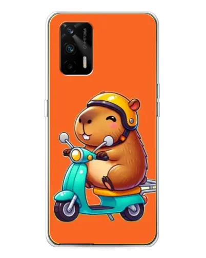 Чехол для Realme GT 5G с картинкой «Капибара на скутере» Чехол для Realme GT 5G с картинкой «Капибара на скутере»