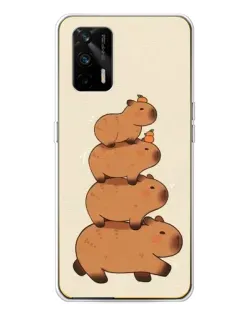 Чехол для Realme GT 5G с картинкой «Башня из капибар»