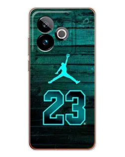 Чехол для Realme GT 7 с картинкой «Jordan Cyan 23»