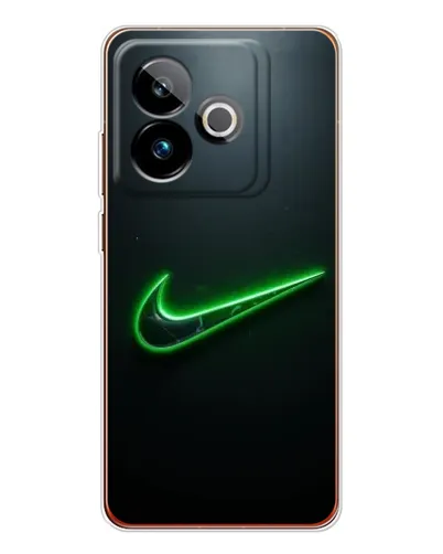 Чехол для Realme GT 7 с картинкой «Неоновый контур Nike»
