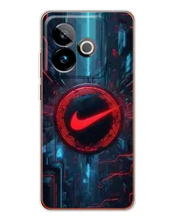 Чехол для Realme GT 7 с картинкой «Техногенный стиль Nike»
