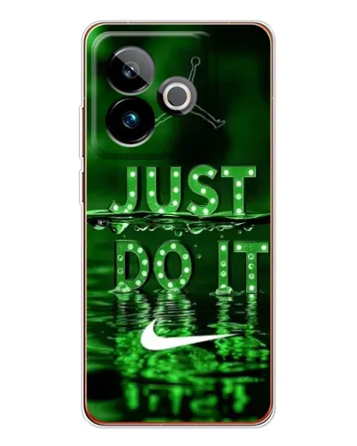 Чехол для Realme GT 7 с картинкой «Зеленый неоновый Nike»