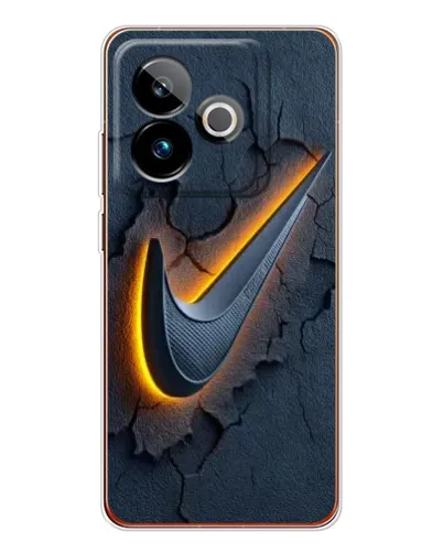 Чехол для Realme GT 7 с картинкой «Объемный логотип Найк»