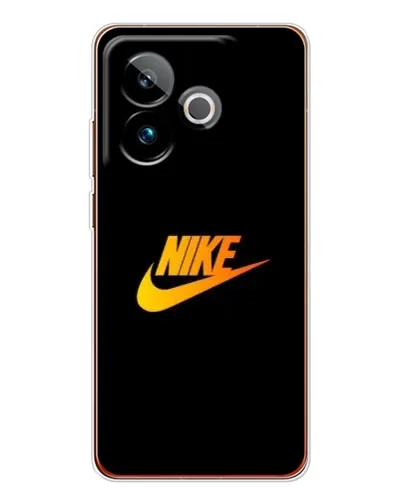Чехол для Realme GT 7 с картинкой «Золотой логотип Nike»