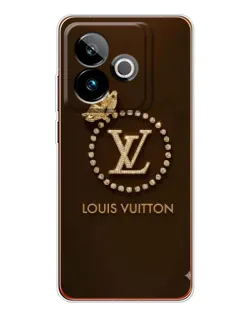 Чехол для Realme GT 7 с картинкой «LV — золотая печать»