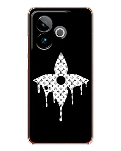 Чехол для Realme GT 7 с картинкой «Цветочная монограмма»