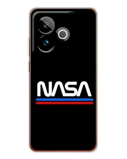 Чехол для Realme GT 7 с картинкой «NASA — классика Red Blue»