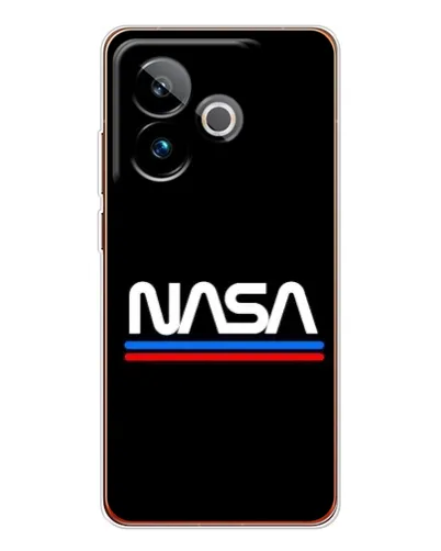 Чехол для Realme GT 7 с картинкой «NASA — классика Red Blue» Чехол для Realme GT 7 с картинкой «NASA — классика Red Blue»