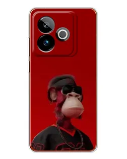 Чехол для Realme GT 7 с картинкой «Bored Ape в красном» Чехол для Realme GT 7 с картинкой «Bored Ape в красном»